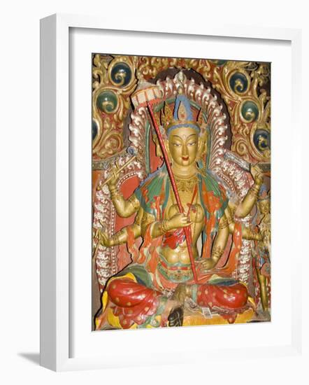 Sculpture, Kumbum, Gyantse, Tibet, China-Ethel Davies-Framed Photographic Print