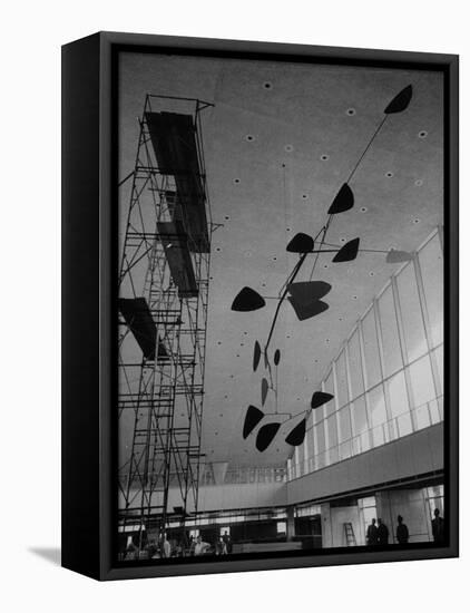 Sculpture Mobile at Idlewild Airport by Alexander Calder-null-Framed Stretched Canvas