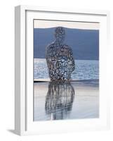 Sculpture of a Man Made of Letters at the Lido Mar Swimming Pool at the Newly Developed Marina in P-Martin Child-Framed Photographic Print