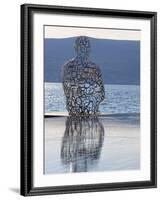 Sculpture of a Man Made of Letters at the Lido Mar Swimming Pool at the Newly Developed Marina in P-Martin Child-Framed Photographic Print