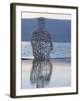 Sculpture of a Man Made of Letters at the Lido Mar Swimming Pool at the Newly Developed Marina in P-Martin Child-Framed Photographic Print