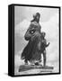 Sculpture of a Pioneer Woman and Her Child-Alfred Eisenstaedt-Framed Stretched Canvas