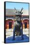 Sculpture of a Qilin, Summer Palace, Beijing-George Oze-Framed Stretched Canvas