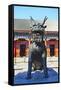 Sculpture of a Qilin, Summer Palace, Beijing-George Oze-Framed Stretched Canvas