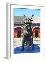 Sculpture of a Qilin, Summer Palace, Beijing-George Oze-Framed Photographic Print