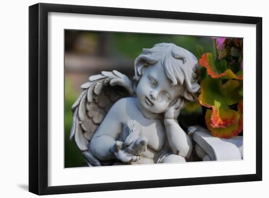 Sculpture of an Angel-Frank May-Framed Photo