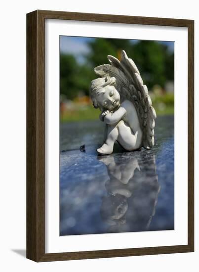 Sculpture of an Angel-Frank May-Framed Photo