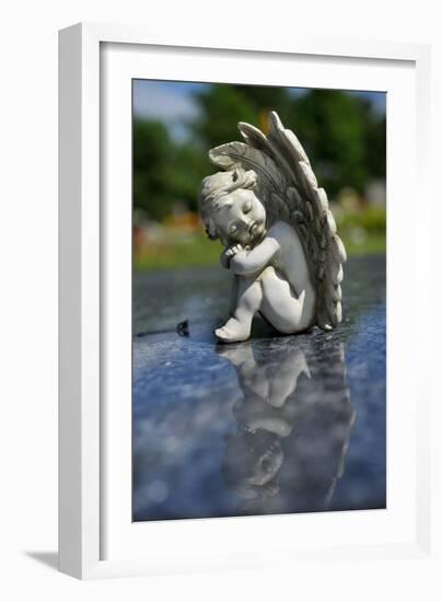 Sculpture of an Angel-Frank May-Framed Photo