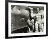 Sculpture of Athlete and Horse at the Stadium for the Olympic Games in Berlin, 1936-German photographer-Framed Photographic Print