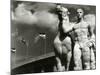 Sculpture of Athlete and Horse at the Stadium for the Olympic Games in Berlin, 1936-German photographer-Mounted Photographic Print