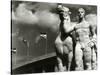 Sculpture of Athlete and Horse at the Stadium for the Olympic Games in Berlin, 1936-German photographer-Stretched Canvas