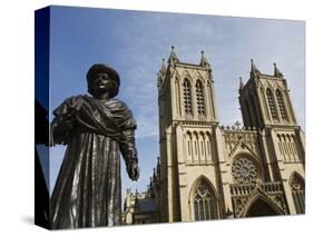Sculpture of Bengali Scholar Outside the Cathedral, Bristol, Avon, England, United Kingdom, Europe-Jean Brooks-Stretched Canvas