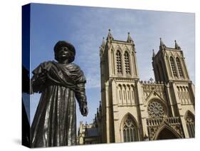 Sculpture of Bengali Scholar Outside the Cathedral, Bristol, Avon, England, United Kingdom, Europe-Jean Brooks-Stretched Canvas