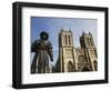 Sculpture of Bengali Scholar Outside the Cathedral, Bristol, Avon, England, United Kingdom, Europe-Jean Brooks-Framed Photographic Print