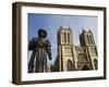 Sculpture of Bengali Scholar Outside the Cathedral, Bristol, Avon, England, United Kingdom, Europe-Jean Brooks-Framed Photographic Print