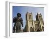 Sculpture of Bengali Scholar Outside the Cathedral, Bristol, Avon, England, United Kingdom, Europe-Jean Brooks-Framed Photographic Print
