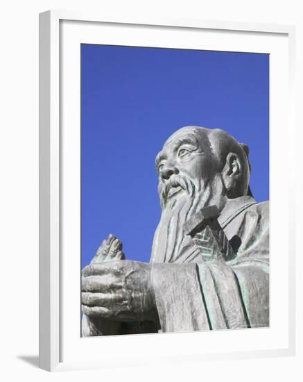 Sculpture of Confucius, Tibet, China-Keren Su-Framed Photographic Print