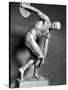 Sculpture of Greek Athlete Holding the Discus-null-Stretched Canvas