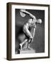 Sculpture of Greek Athlete Holding the Discus-null-Framed Photographic Print