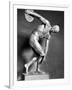 Sculpture of Greek Athlete Holding the Discus-null-Framed Photographic Print