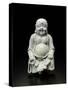 Sculpture of Happy Buddha-null-Stretched Canvas