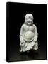 Sculpture of Happy Buddha-null-Framed Stretched Canvas