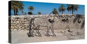 Sculpture of horse at Tel Megiddo, Galilee, Israel-null-Stretched Canvas