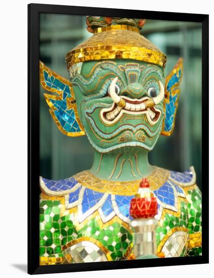 Sculpture of Mask in Bangkok, Thailand-Bill Bachmann-Framed Photographic Print