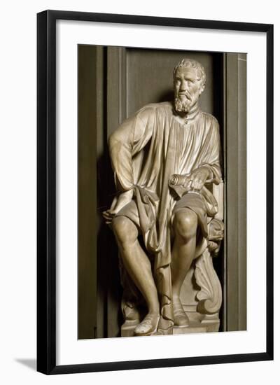 Sculpture of Michelangelo by Antonio Novelli-null-Framed Photographic Print