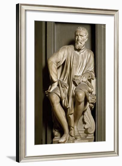 Sculpture of Michelangelo by Antonio Novelli-null-Framed Photographic Print