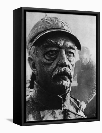 Sculpture of Otto Von Bismarck, 19th Century Prussian Statesman, 1937-null-Framed Stretched Canvas