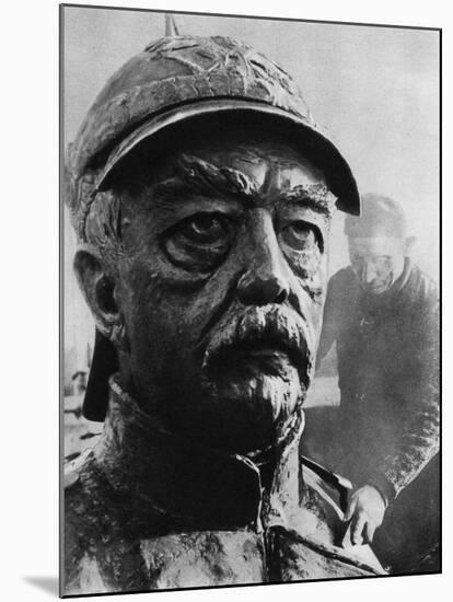 Sculpture of Otto Von Bismarck, 19th Century Prussian Statesman, 1937-null-Mounted Giclee Print