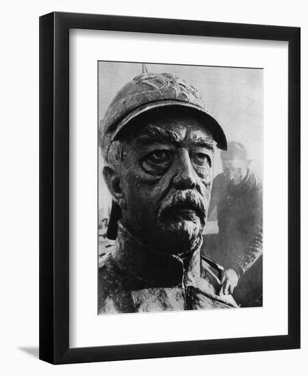 Sculpture of Otto Von Bismarck, 19th Century Prussian Statesman, 1937-null-Framed Giclee Print