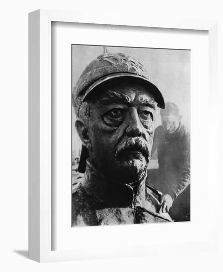 Sculpture of Otto Von Bismarck, 19th Century Prussian Statesman, 1937-null-Framed Giclee Print