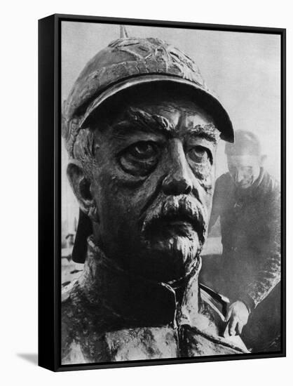 Sculpture of Otto Von Bismarck, 19th Century Prussian Statesman, 1937-null-Framed Stretched Canvas