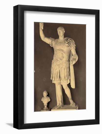 Sculpture of Roman Emperor-null-Framed Photographic Print