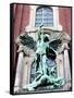 Sculpture of the Archangel Michael Defeating Satan, St Michael's Church, Hamburg, Germany-Miva Stock-Framed Stretched Canvas