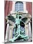 Sculpture of the Archangel Michael Defeating Satan, St Michael's Church, Hamburg, Germany-Miva Stock-Mounted Premium Photographic Print