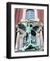 Sculpture of the Archangel Michael Defeating Satan, St Michael's Church, Hamburg, Germany-Miva Stock-Framed Photographic Print