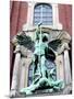 Sculpture of the Archangel Michael Defeating Satan, St Michael's Church, Hamburg, Germany-Miva Stock-Mounted Photographic Print