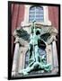 Sculpture of the Archangel Michael Defeating Satan, St Michael's Church, Hamburg, Germany-Miva Stock-Framed Photographic Print