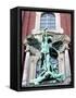 Sculpture of the Archangel Michael Defeating Satan, St Michael's Church, Hamburg, Germany-Miva Stock-Framed Stretched Canvas