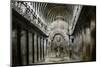 Sculpture of the Buddha in the main room of the temple of Vishvakarma (Cave 10), Ellora Caves, UNES-Alex Robinson-Mounted Photographic Print