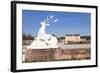 Sculpture of the Deer, Schloss Schwetzingen Palace, Palace Gardens-Markus Lange-Framed Photographic Print