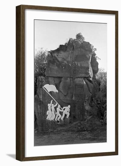 Sculpture of the Fall of Iwo Jima-null-Framed Photographic Print