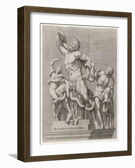 Sculpture of the Laocoon Discovered at Rome in 1506. Thought to Date from the 2nd Century B.C-null-Framed Art Print