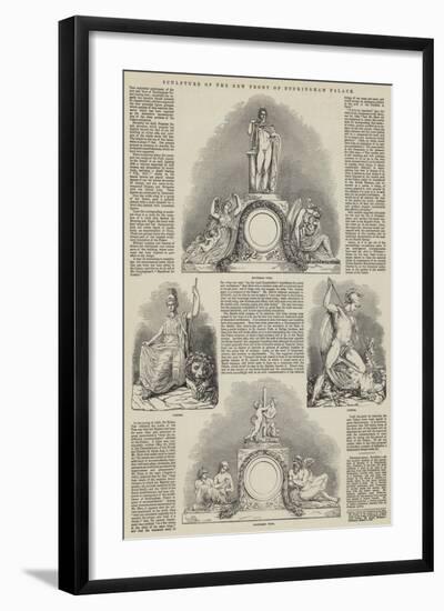 Sculpture of the New Front of Buckingham Palace-null-Framed Giclee Print