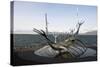 Sculpture of the Sun Voyager, the Harbour, Reykjavik, Iceland, Polar Regions-Ethel Davies-Stretched Canvas