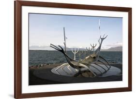 Sculpture of the Sun Voyager, the Harbour, Reykjavik, Iceland, Polar Regions-Ethel Davies-Framed Photographic Print