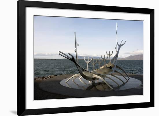 Sculpture of the Sun Voyager, the Harbour, Reykjavik, Iceland, Polar Regions-Ethel Davies-Framed Photographic Print